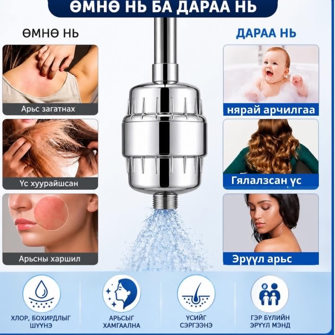 Чанарын шүршүүрийн шүүлтүүр – Цэвэр усны тав тух